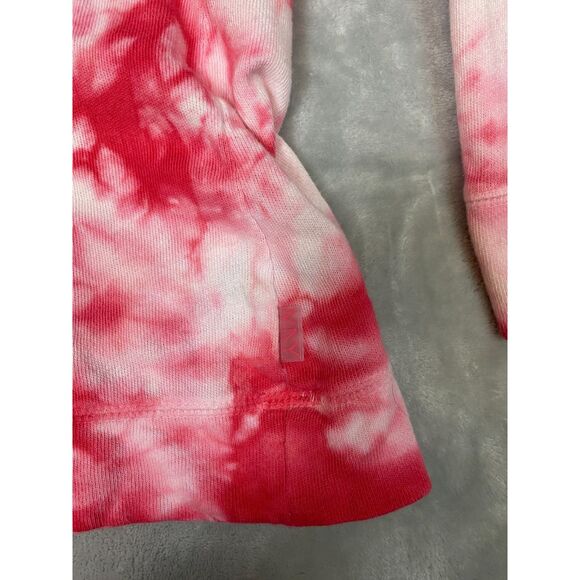 IVAY Women's Tie Dye Long Sleeve Top Pink White Cut Out Twisted Back Size M - Picture 3 of 6